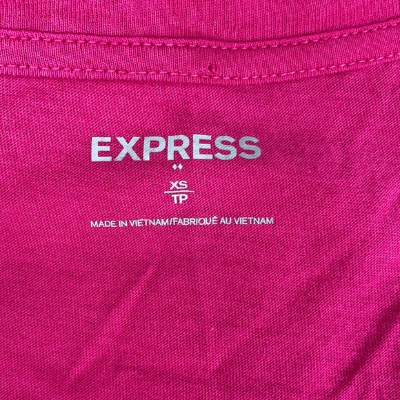 Express Outlet Pink Heart Shaped Rhinestone Tee - Picture 12 of 13